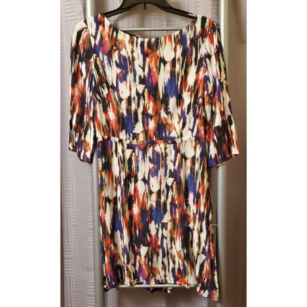 French Connection Women's Record Ripple Drape Printed Dress, Prince Rocks Size 4